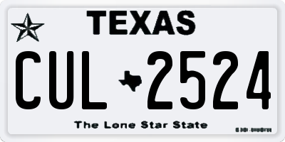 TX license plate CUL2524