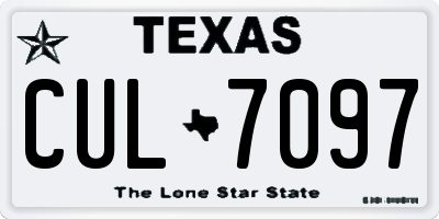 TX license plate CUL7097