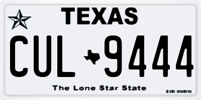 TX license plate CUL9444
