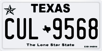 TX license plate CUL9568