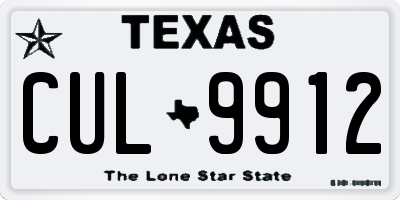 TX license plate CUL9912