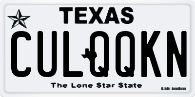 TX license plate CULQQKN