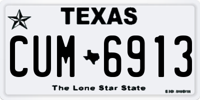 TX license plate CUM6913