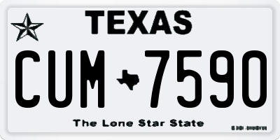 TX license plate CUM7590