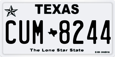 TX license plate CUM8244