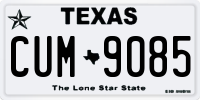 TX license plate CUM9085