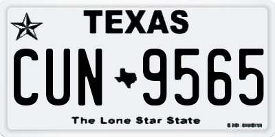 TX license plate CUN9565