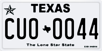TX license plate CUO0044