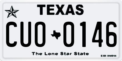 TX license plate CUO0146