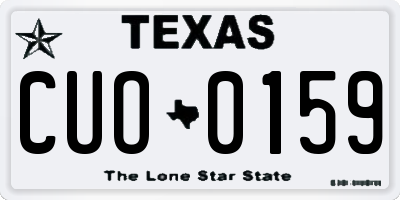 TX license plate CUO0159