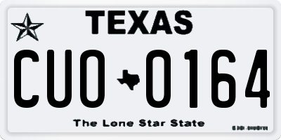 TX license plate CUO0164