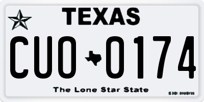 TX license plate CUO0174