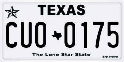 TX license plate CUO0175