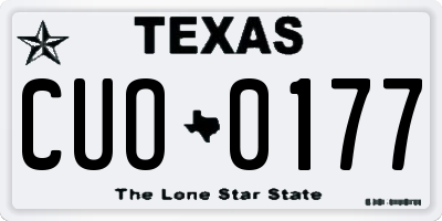 TX license plate CUO0177