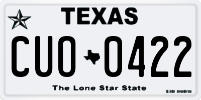 TX license plate CUO0422