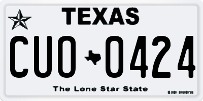 TX license plate CUO0424