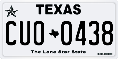 TX license plate CUO0438
