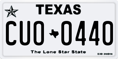 TX license plate CUO0440