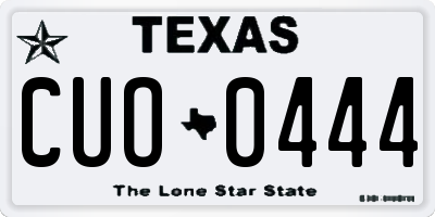 TX license plate CUO0444