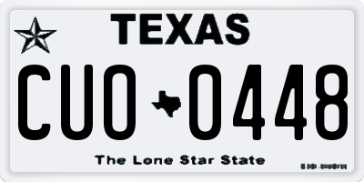 TX license plate CUO0448