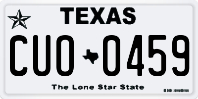 TX license plate CUO0459