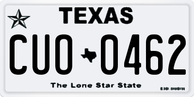TX license plate CUO0462