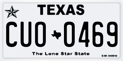 TX license plate CUO0469