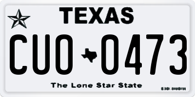 TX license plate CUO0473