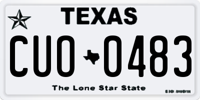 TX license plate CUO0483