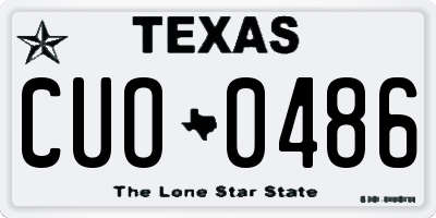 TX license plate CUO0486