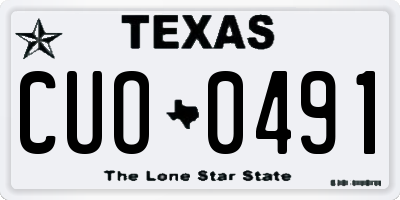TX license plate CUO0491
