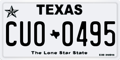 TX license plate CUO0495