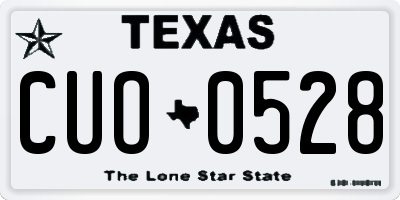 TX license plate CUO0528
