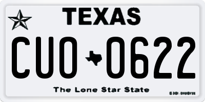 TX license plate CUO0622