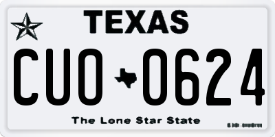 TX license plate CUO0624