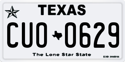 TX license plate CUO0629