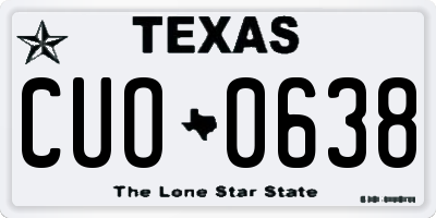 TX license plate CUO0638