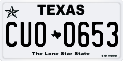 TX license plate CUO0653