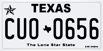 TX license plate CUO0656