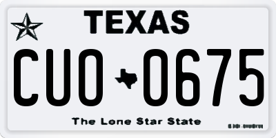TX license plate CUO0675