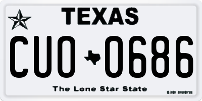 TX license plate CUO0686