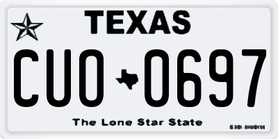 TX license plate CUO0697