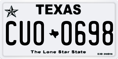 TX license plate CUO0698