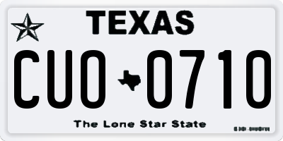 TX license plate CUO0710