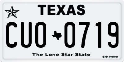 TX license plate CUO0719
