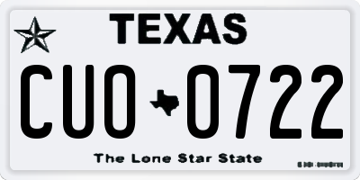 TX license plate CUO0722
