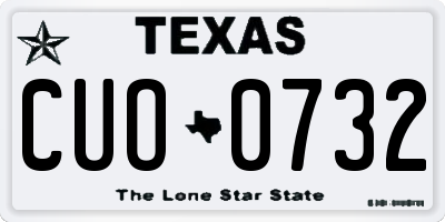 TX license plate CUO0732