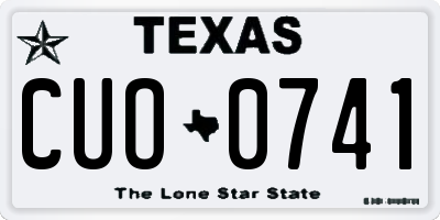TX license plate CUO0741