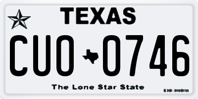 TX license plate CUO0746