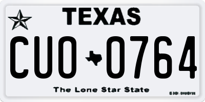 TX license plate CUO0764